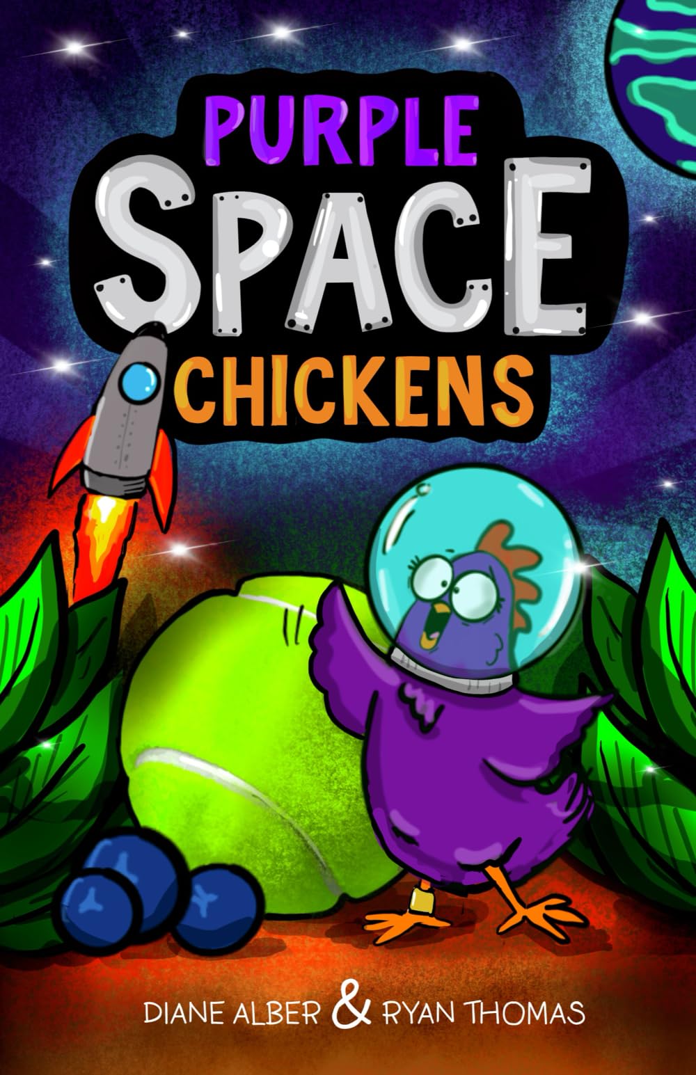 Purple Space Chickens (Purple Space Chickens Funny Illustrated Chapter Book for Ages 7-11)
