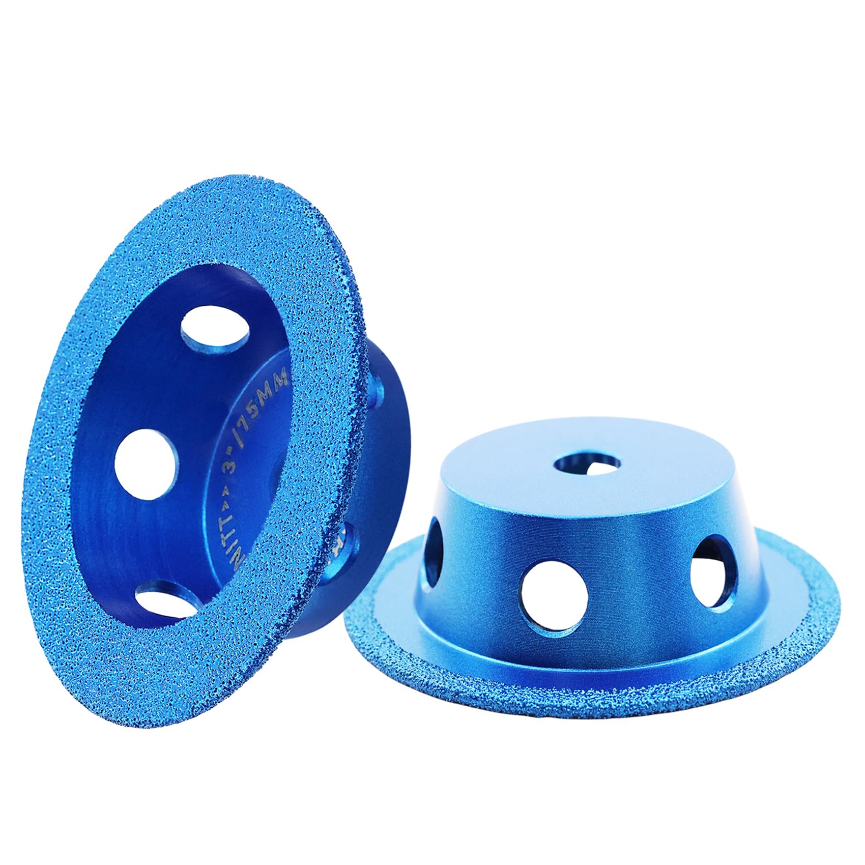 BRSCHNITT 3 inch Diamond Grinding Wheel - Diamond Profile Wheel Grinding for Granite,Porcelain,Ceramic Tile,Marble(2pcs).