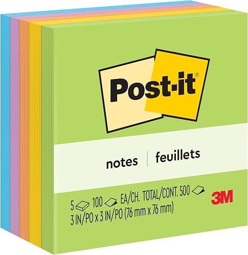 Post-It 654-5UC Notes 100 Sheets, 76 mm x 76 mm Size(1 unit)