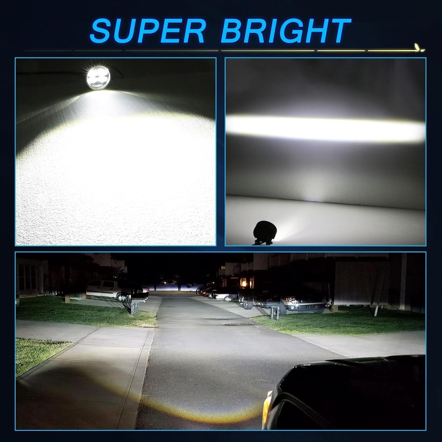 SAE LED Fog Lights, ACEC SHOP 2PCS 80W 3.5 Inch Round LED Pods DOT Approved Street Legal Pod Lights Off Road Driving Fog Light Bars for Trucks Pickup Wrangler JK Tacoma Tundra SUV UTV ATV Motorcycle