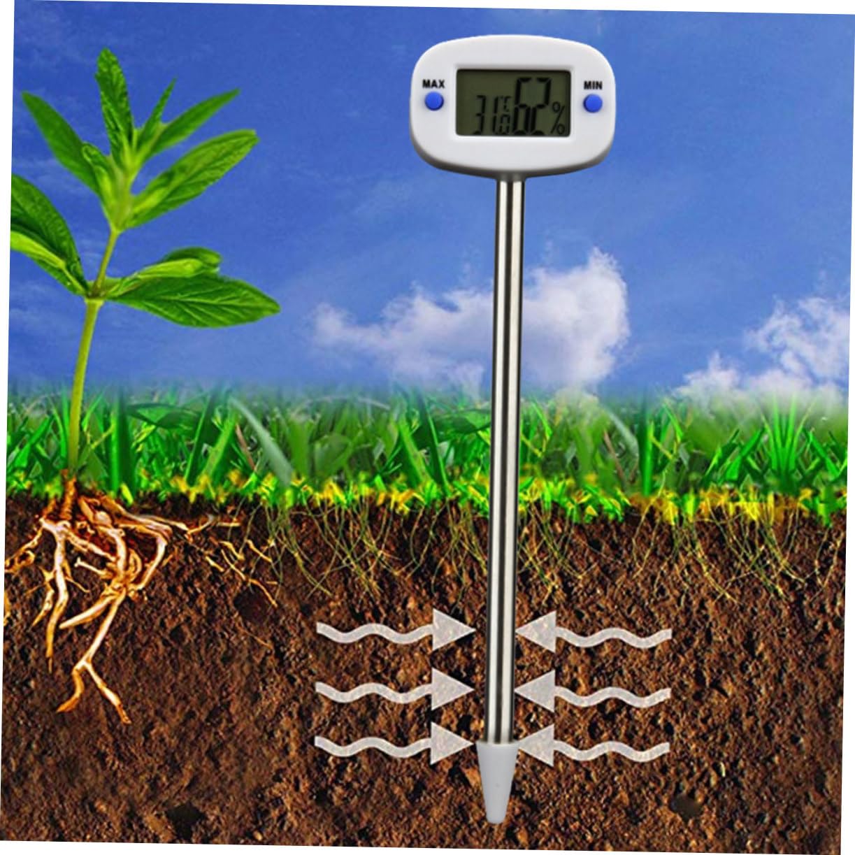 Hemobllo 3 Piezas Termómetro Hygrómetro Mini para Medición de Temperatura Herramienta Baterías para Jardinería y Cultivos