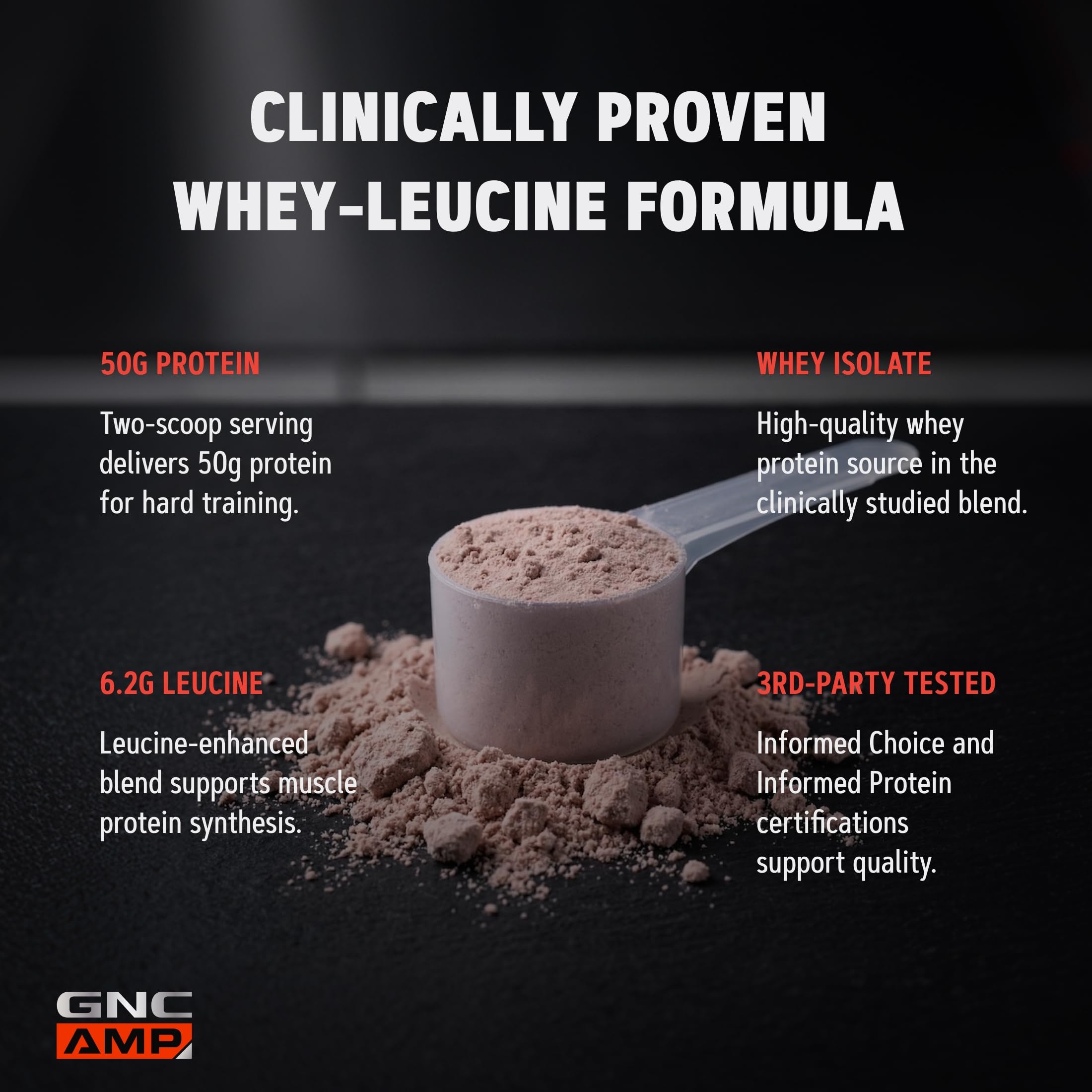 GNC AMP New Wheybolic, Chocolate Fudge, 59.4 oz, 26 Servings — Amazon image 6