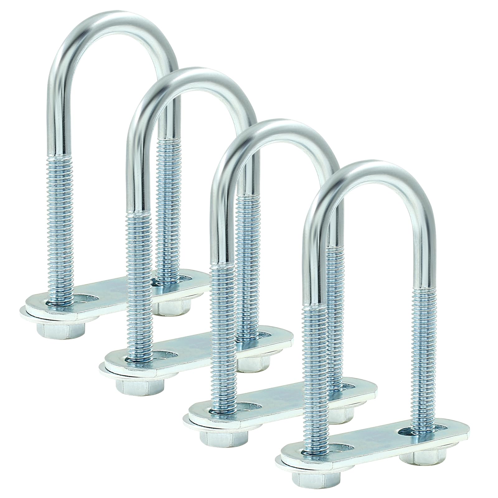 M6 U-Bolts - 4 Sets, Heavy-Duty Fasteners -5