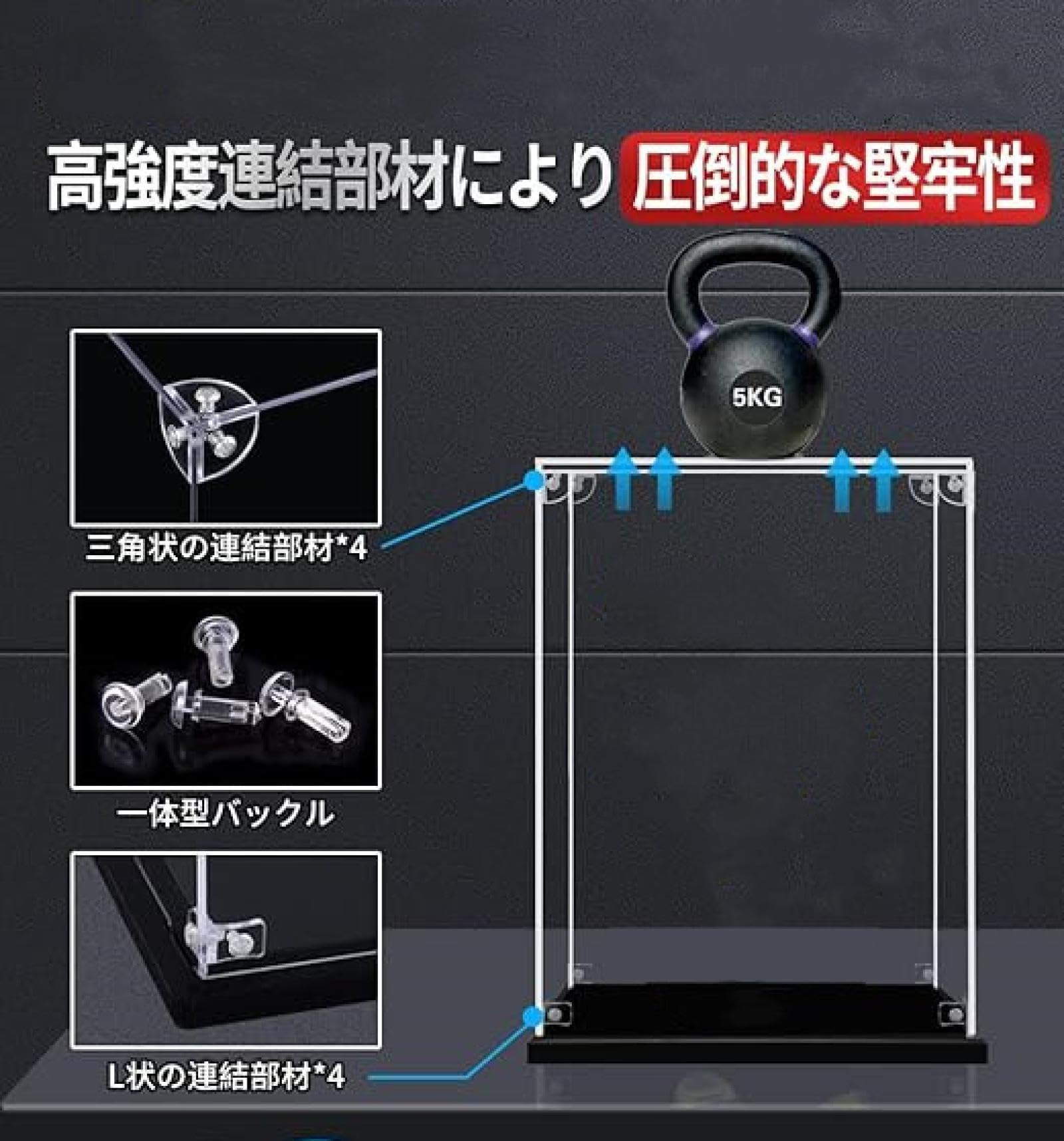 Amazon.co.jp: フィギュアケース 透明 アクリル 横長タイプ UVカット