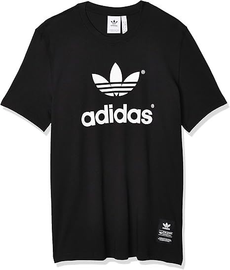 adidas Trefoil Hist 72 Graphic Tee, Men, mens, FM3388, Black/White, S :  Amazon.co.uk: Clothing