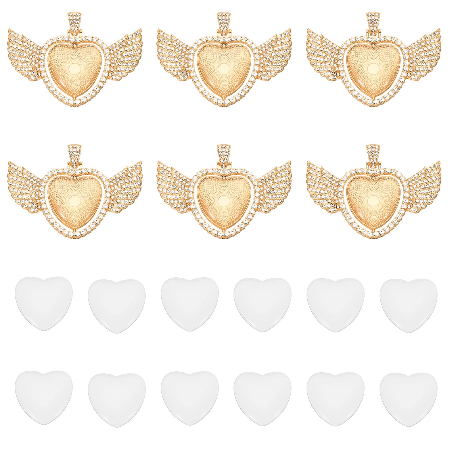 PATIKIL 1" Blank Picture Pendants