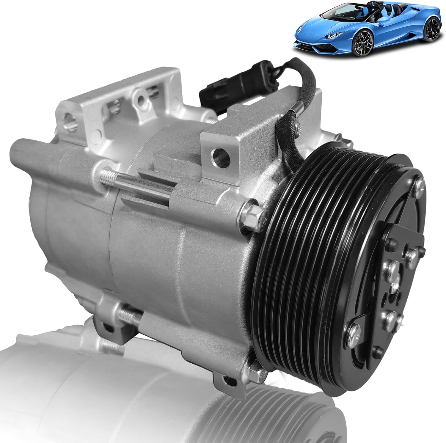AC Compressor compatible with DODGE RAM 2500/3500/4000/4500/5500, 5.9L & 6.7L 2006-2010, w/Clutch Kit, OE Replacement CO10902C,638972, 68182