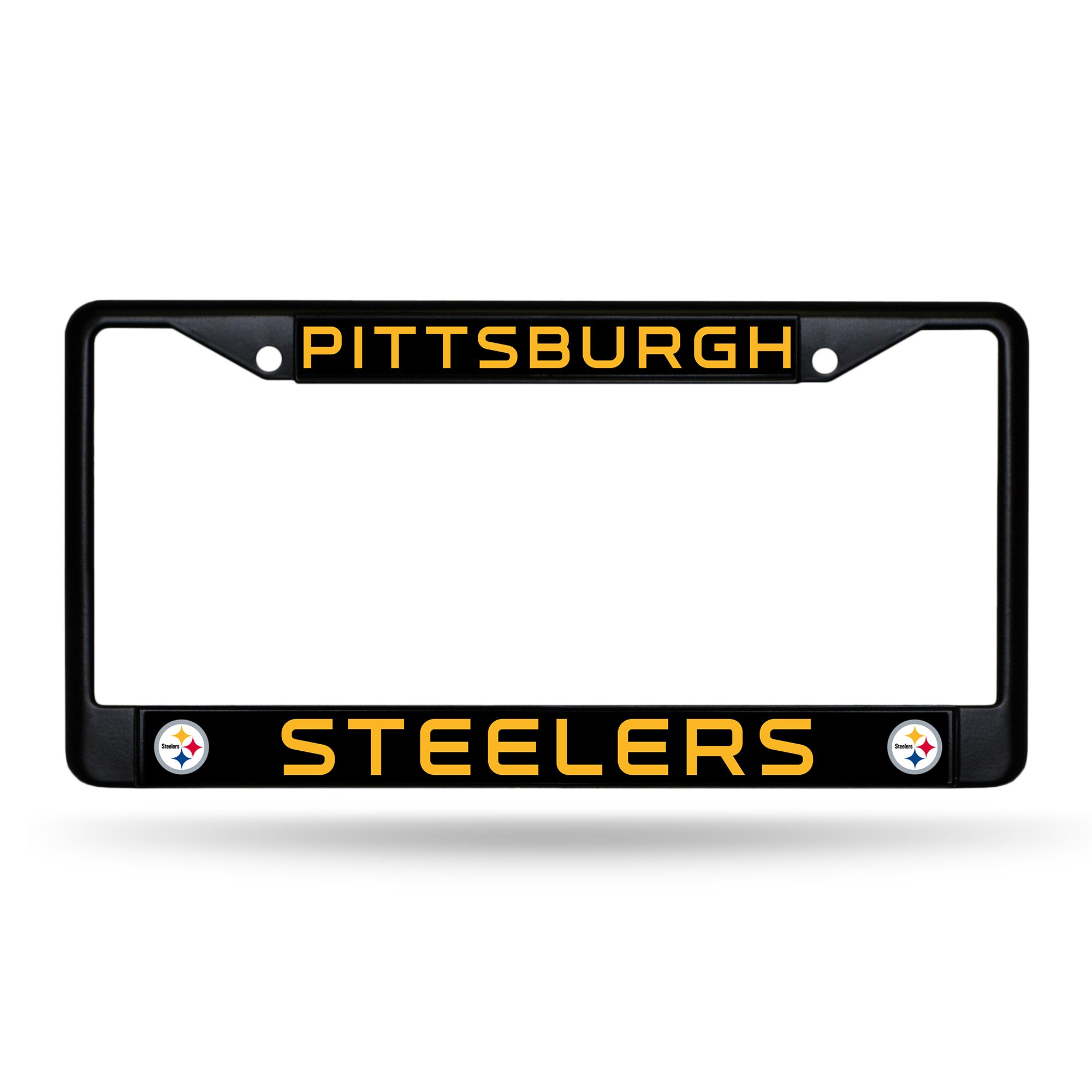 NFL Football Primary Black Chrome Frame with Plastic Inserts 12" x 6" Car/Truck Auto Accessory