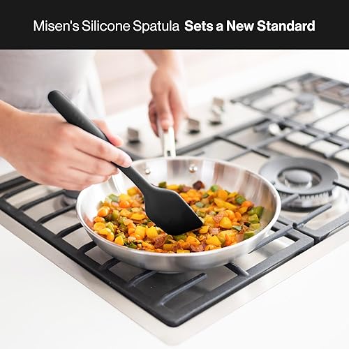 Miniatura 6 de Misen Espátula de silicona antiadherente, apta para lavavajillas, resistente al calor, versátil herramienta de cocina de grado profesional para