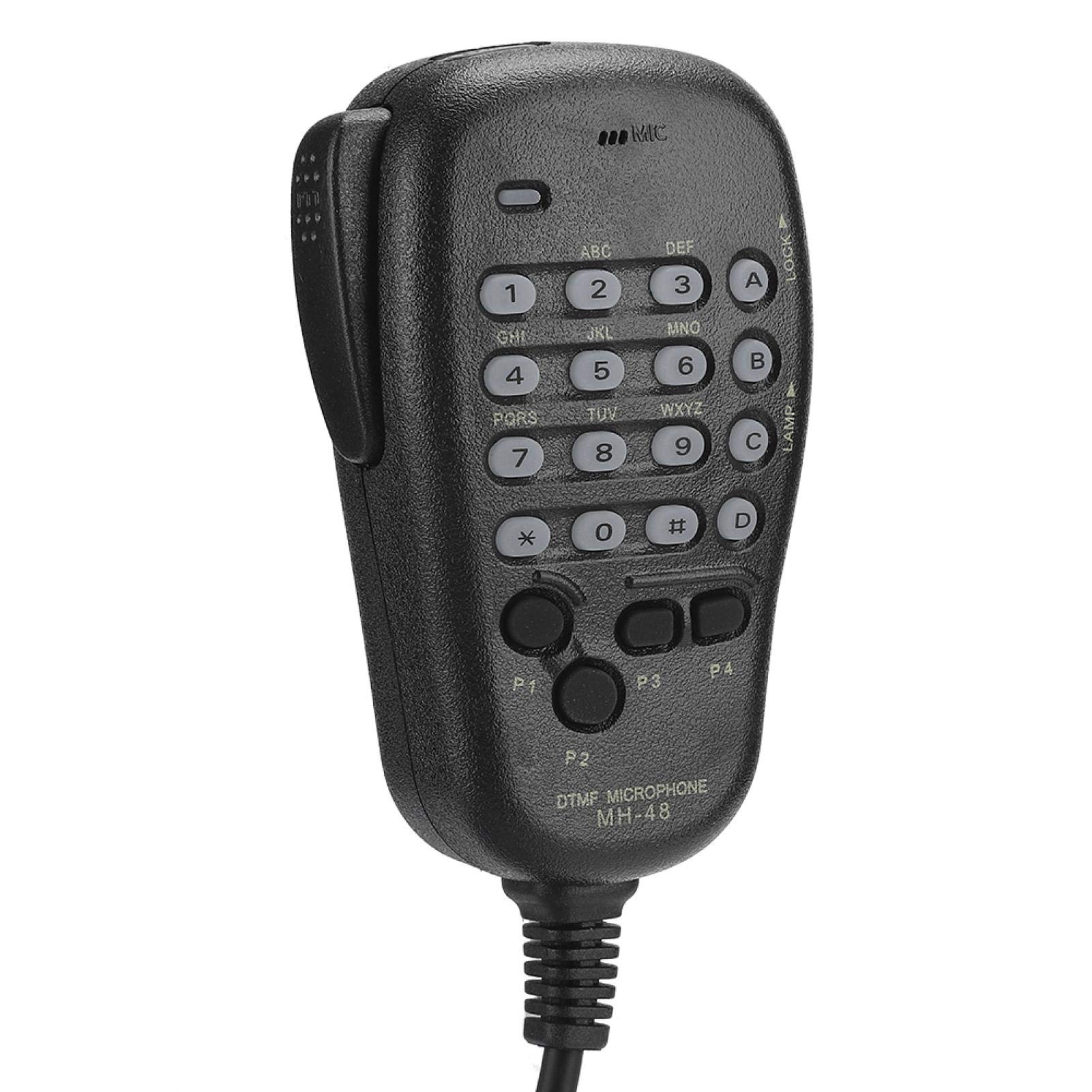 Microphone Haut-Parleur Radio bidirectionnel, Micro Portable MH-48 DTMF 6 Broches Compatible pour la Station de Radio FT-7800R, FT-7800E, FT-7800, FT-7900R, FT-8800R, FT-8800E,