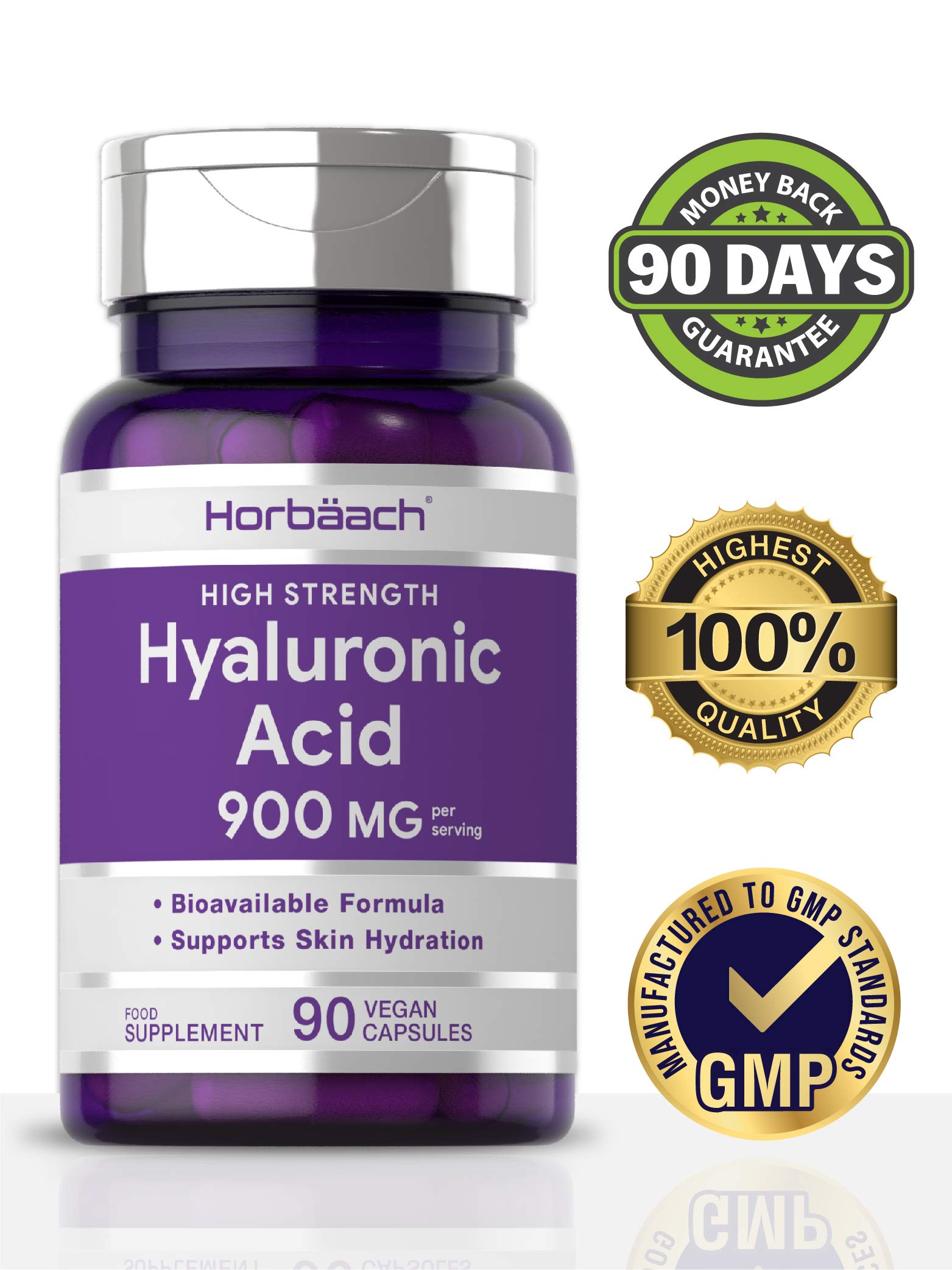 Hyaluronic Acid 900mg 90 Capsules Triple Strength Tablets Natural