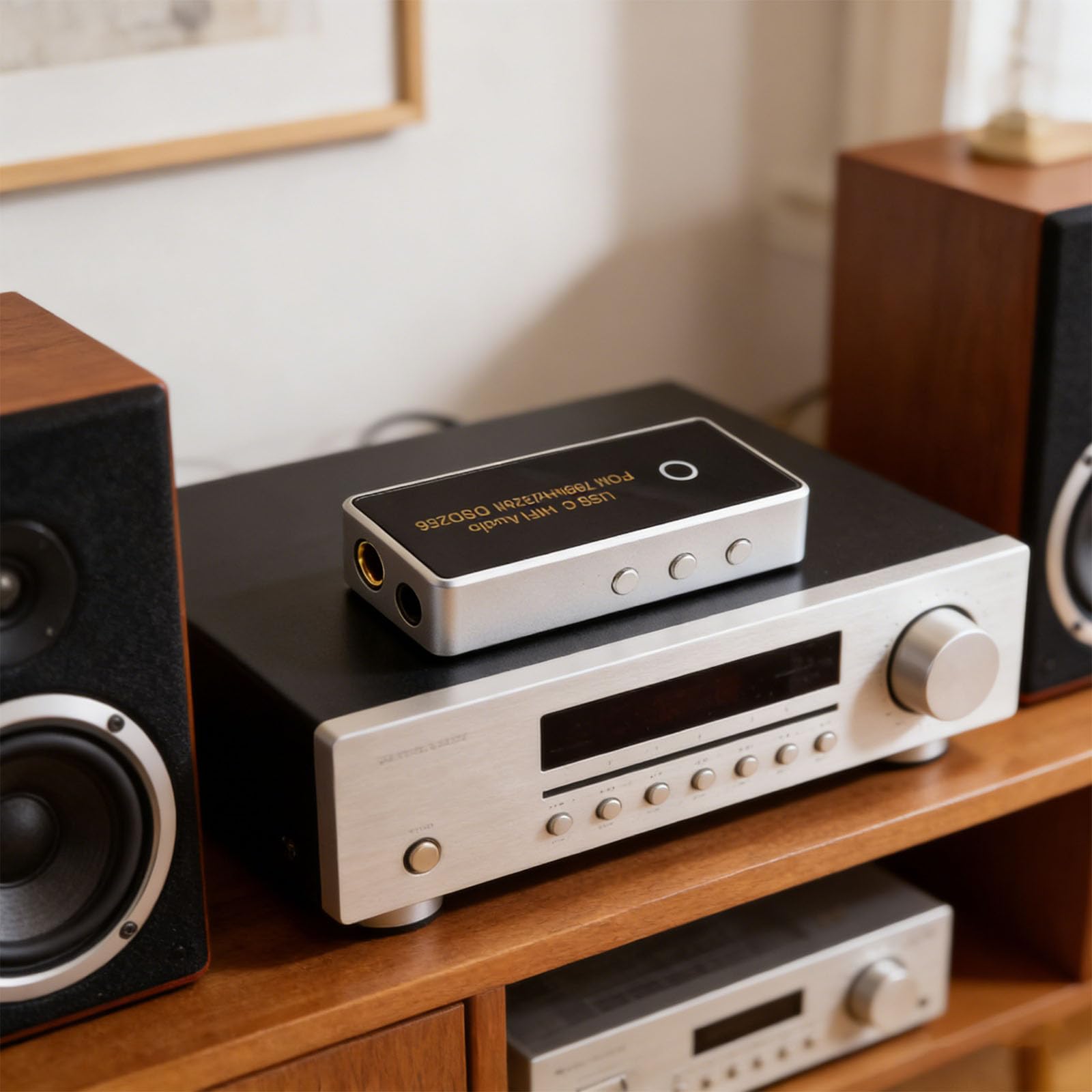Adattatore per Scatola decodifica HiFi Professionale Tipo C Doppia Potenza a Basso Rumore e compatibilità con Cuffie da 16-600 Ohm Scatola decodifica HiFi