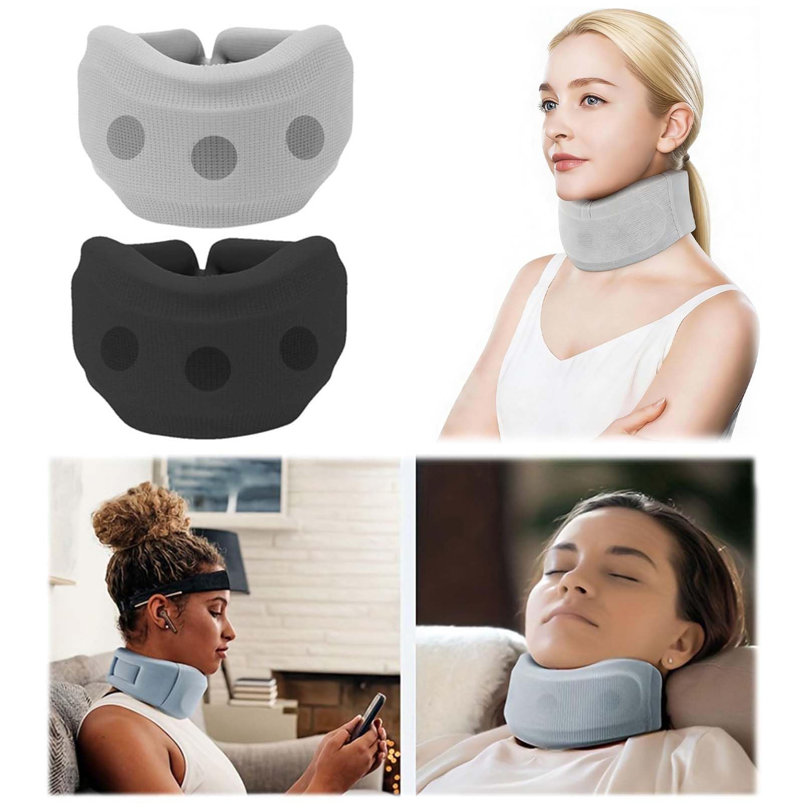 MINZHI 2 pcs Supporto per il collo per dolore, Collare di supporto cervicale, Collare cervicale, dotato di cinghie staccabili, allevia efficacemente il dolore e la pressione sulla colonna vertebrale.
