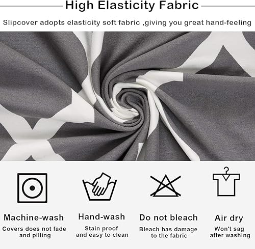 Miniatura 6 de GULI Funda para silla Wingback, 2 piezas, fundas para silla de sillón, fundas de elastano para sofá, protector de muebles, lavable a máquina,