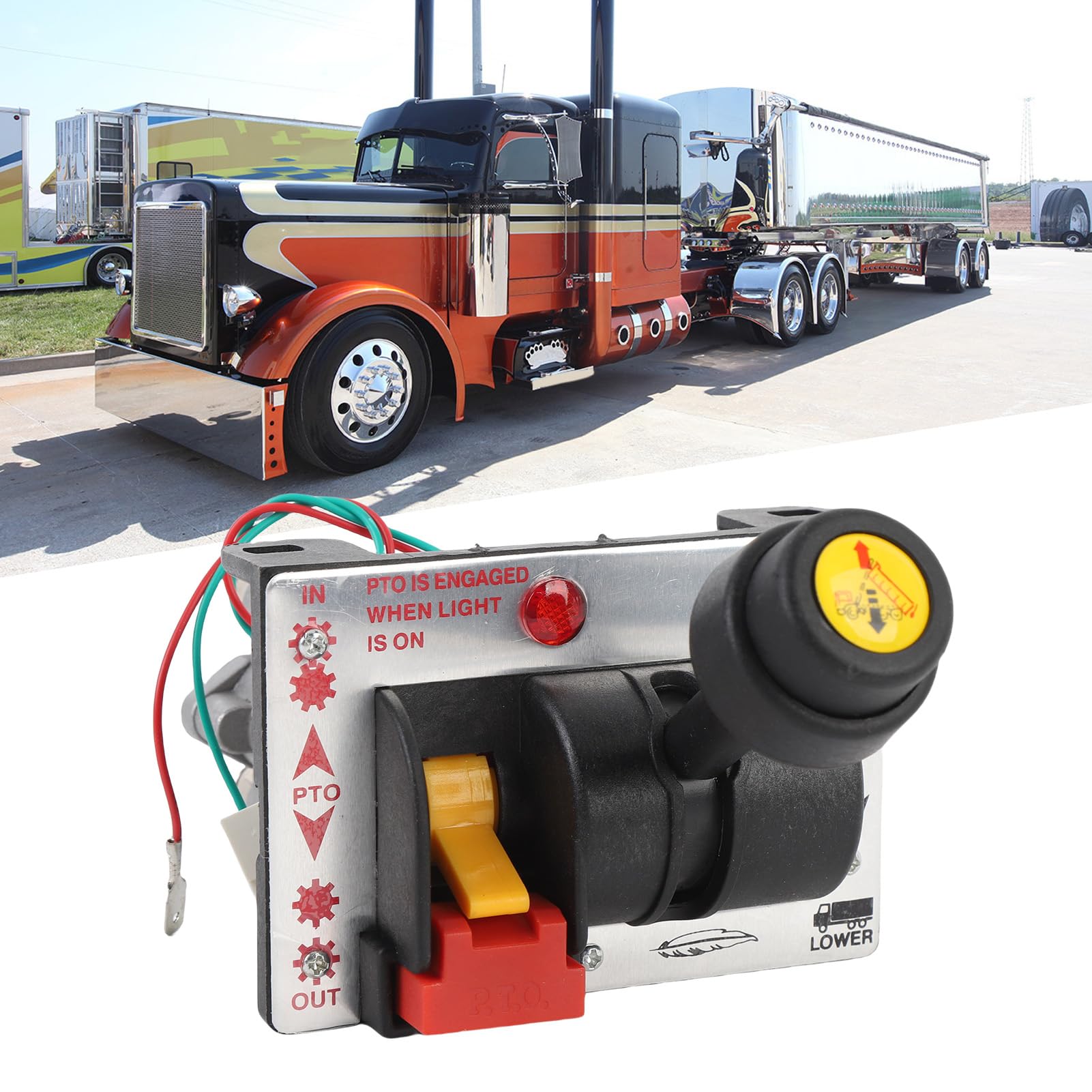 Potencia Take Off Air de de Aire AV295 Interruptor de PTO de Válvula Dual para Válvula de Volumen Válvula Hidráulico Material de Cobre ABS