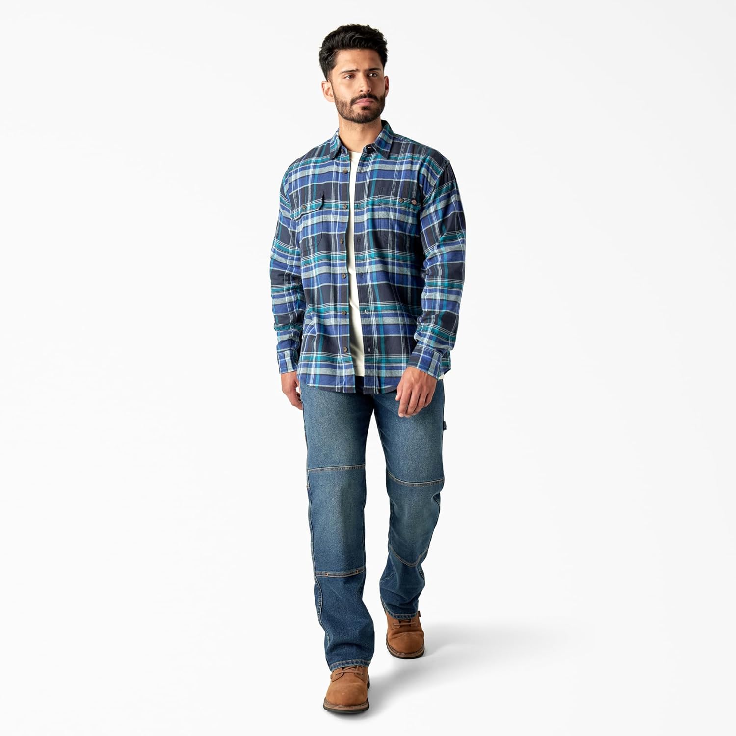 Dickies Mens Long Sleeve Flex Flannel Shirt - Image 4
