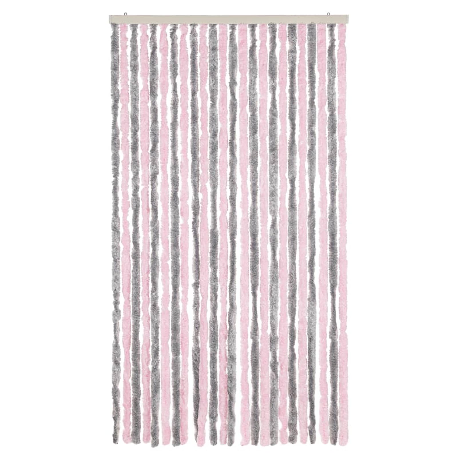 Tenda Antimosche Grigio Argento e Rosa 100x200 cm in Ciniglia,Tenda Antimosche per Finestre e Porte Leggera Resistente all'Acqua Silenziosa Zanzariera Antiisetti-377364
