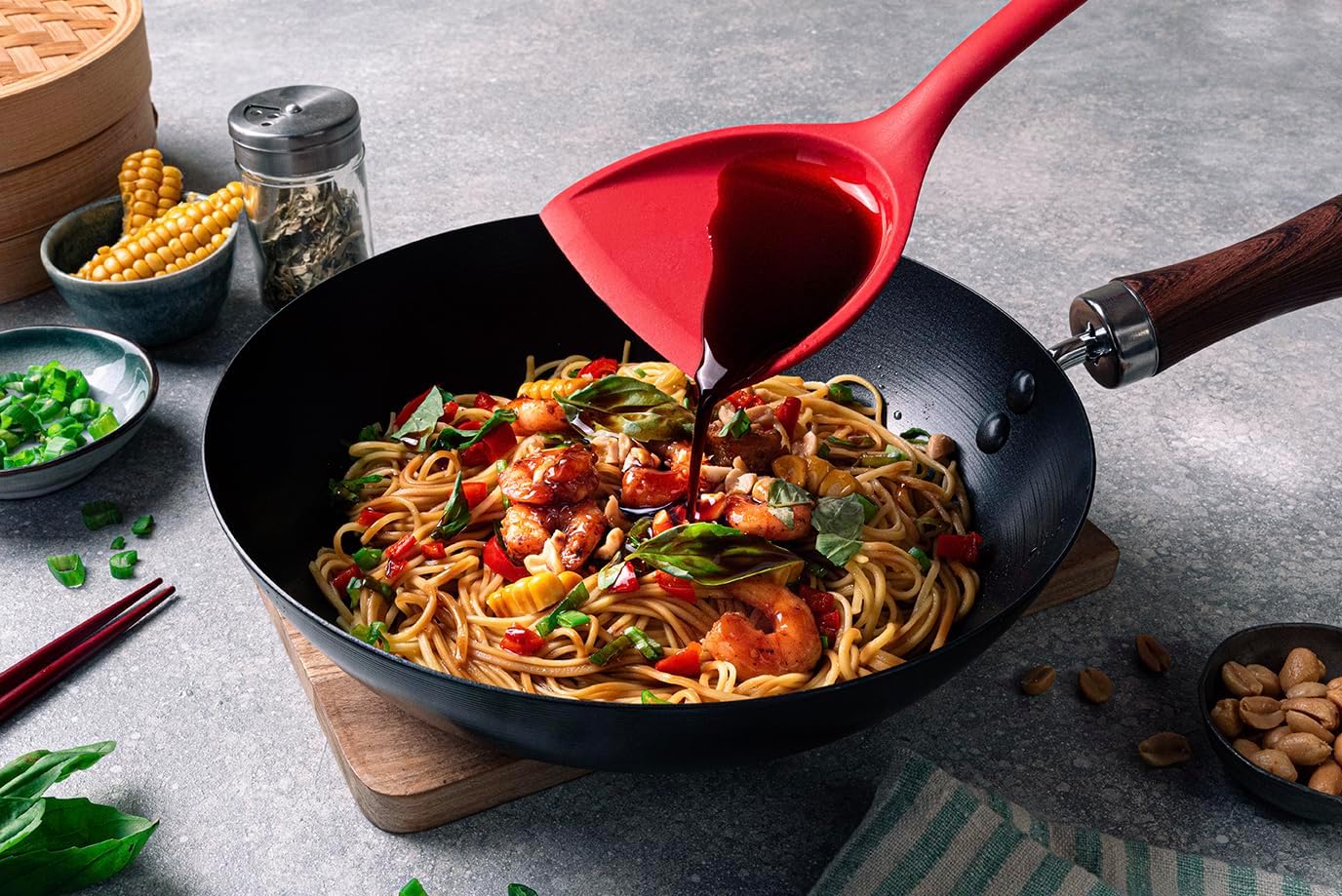 Mastrad - Wok spatula - All silicone - Green