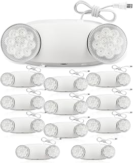 FREELICHT 12 Pack Led Emergency Lights with Round Head, 4FT Plug in Cord