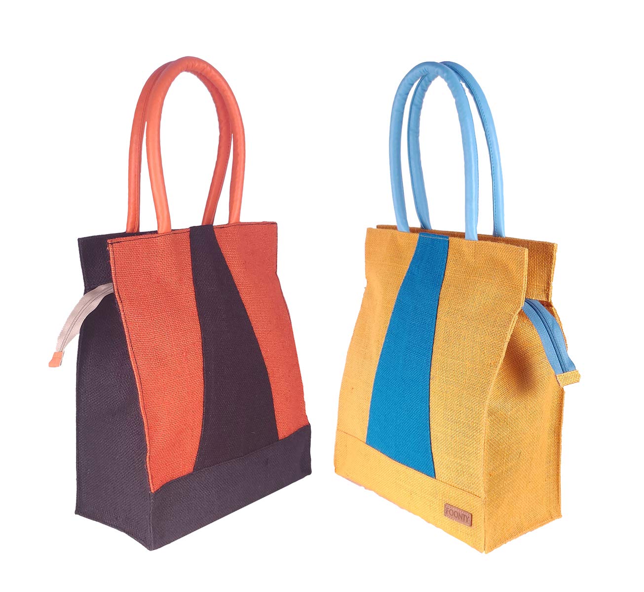 Foonty Exclusive Sripe Daily Use Jute Lunch Bags(Combo of 2,Multicolor,FFFWB6014F) (B08R217841) Amazon Price History, Amazon Price Tracker
