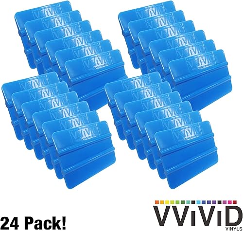 Vista 3 de VViViD Escobilla aplicadora de vinilo de mano azul (paquete de 50)