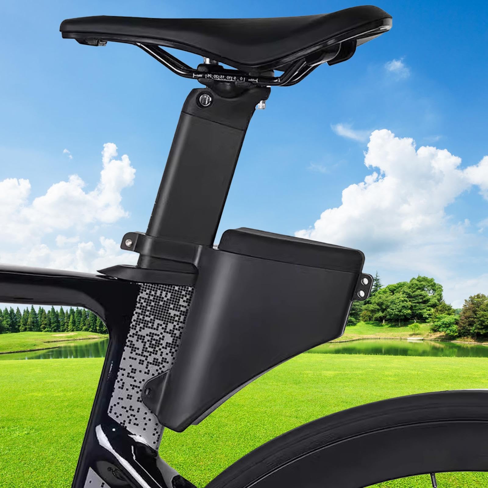 Borsa Da Sella Per Bicicletta - Confezione Con Zeppa Da Ciclismo Da 115 G 6,3x4,72 Pollici, Custodia Per Bicicletta, Contenitore Sottosella Con Design A Goccia In ABS Aerodinamico A Guscio Rigido | Ba