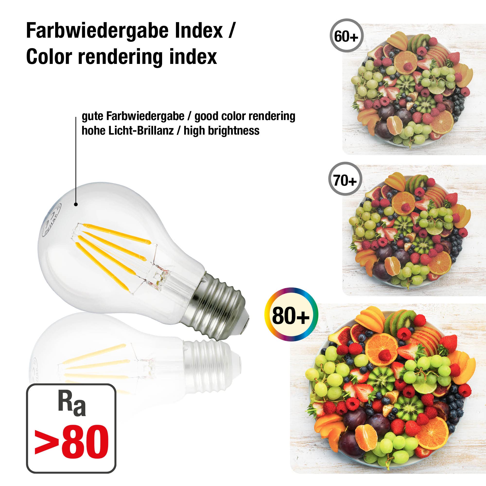 hellum LED Glühbirne E27 dimmbar, 5er, 7W warmweiß Lampe mit 806 Lumen und E27 Sockel LED Filament, Leuchtmittel ersetzt 60-Watt Glühbirne, 2700 Kelvin warmweiss Klar, 220100