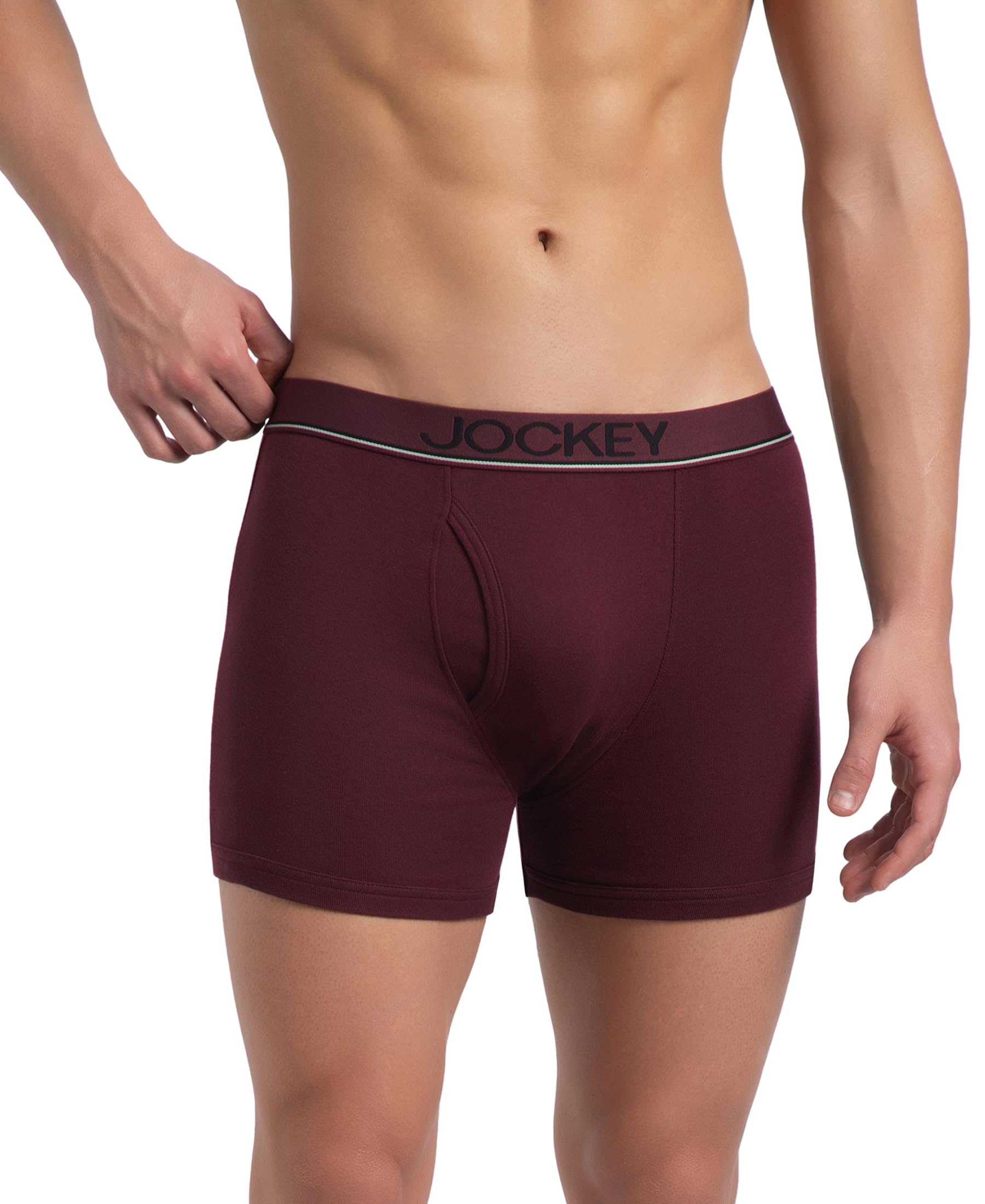 Jockey 8009 Men Super Combed Cotton Rib Solid Boxer Brief with Ultrasoft and Durable Waistband-picture-17