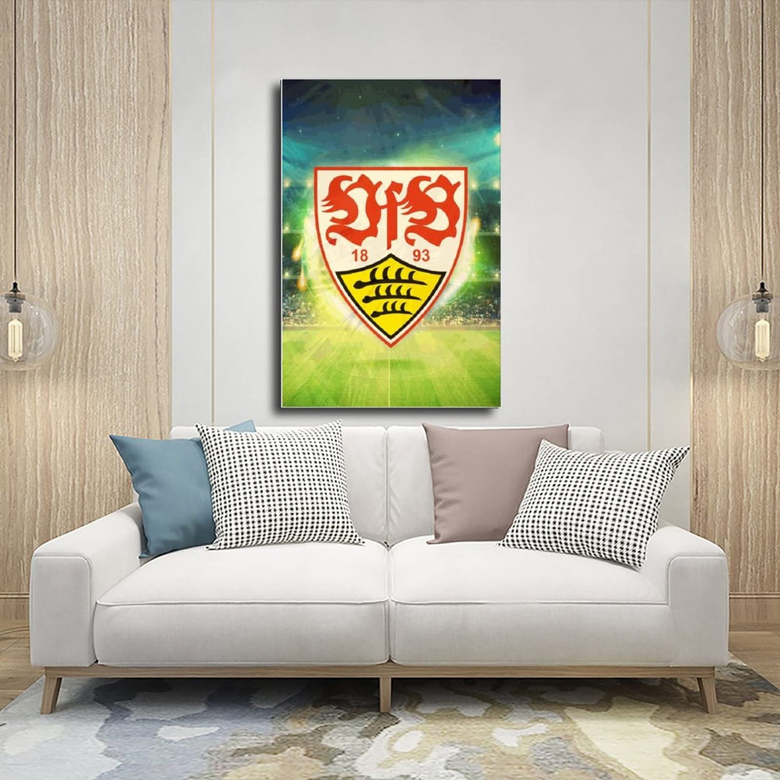 BVB Colonne Décorative LED Aspect Rouille | Avec Logo Et Boule LED