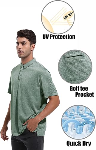Miniatura 3 de Polo Hombre Protección Solar Actividades Al Aire Libre Secado Rápido Transpirable Deporte Tops