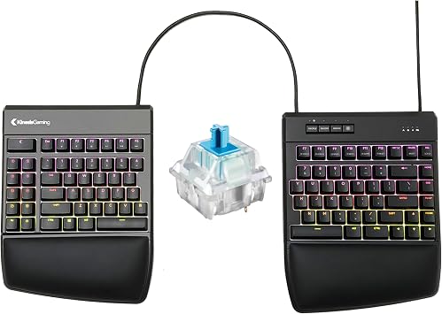 KINESIS Gaming Freestyle Edge RGB Split Mechanical Keyboard MX Blue