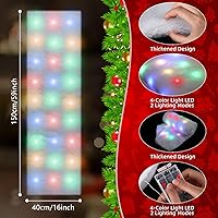 Vista 2 de Zhengmy 2 Piezas Manta de Nieve Iluminada de Navidad para Villa Navideña 4.9 pies x 16 pulgadas Manta de Nieve Artificial Preiluminada LED Camino