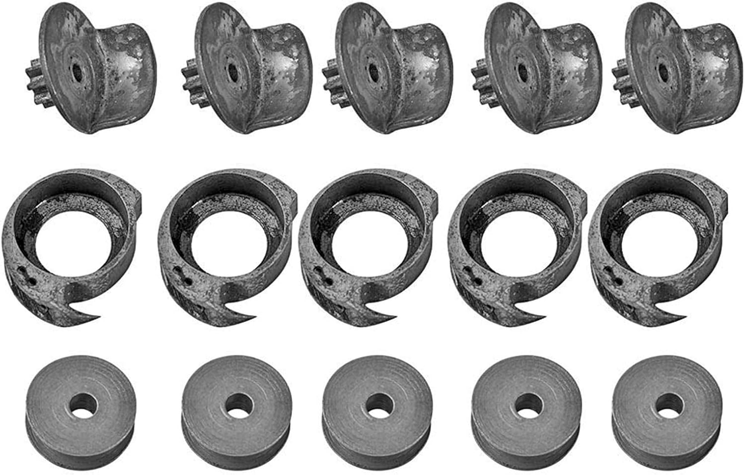 5 Sets 17Mm Bobbin Parts for Shoes, Cobbler Sewing Machine Repair Chinese Patch Spool Shuttle Holder Shoe Mending