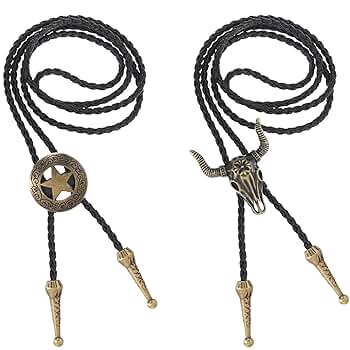 QOZJI Bolo Tie Western - Leder Anhänger Für Cowboy Outfits