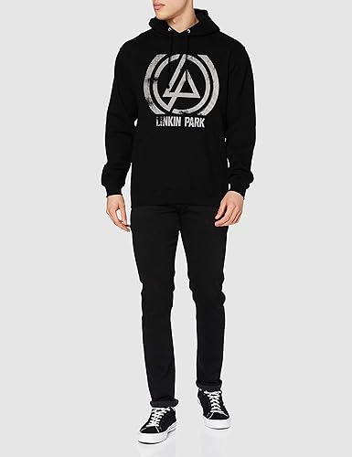 Miniatura 2 de Rock Off officially licensed products Linkin Park Hoodie Concentric Band Logo Official Unisex Black Pullover Size L