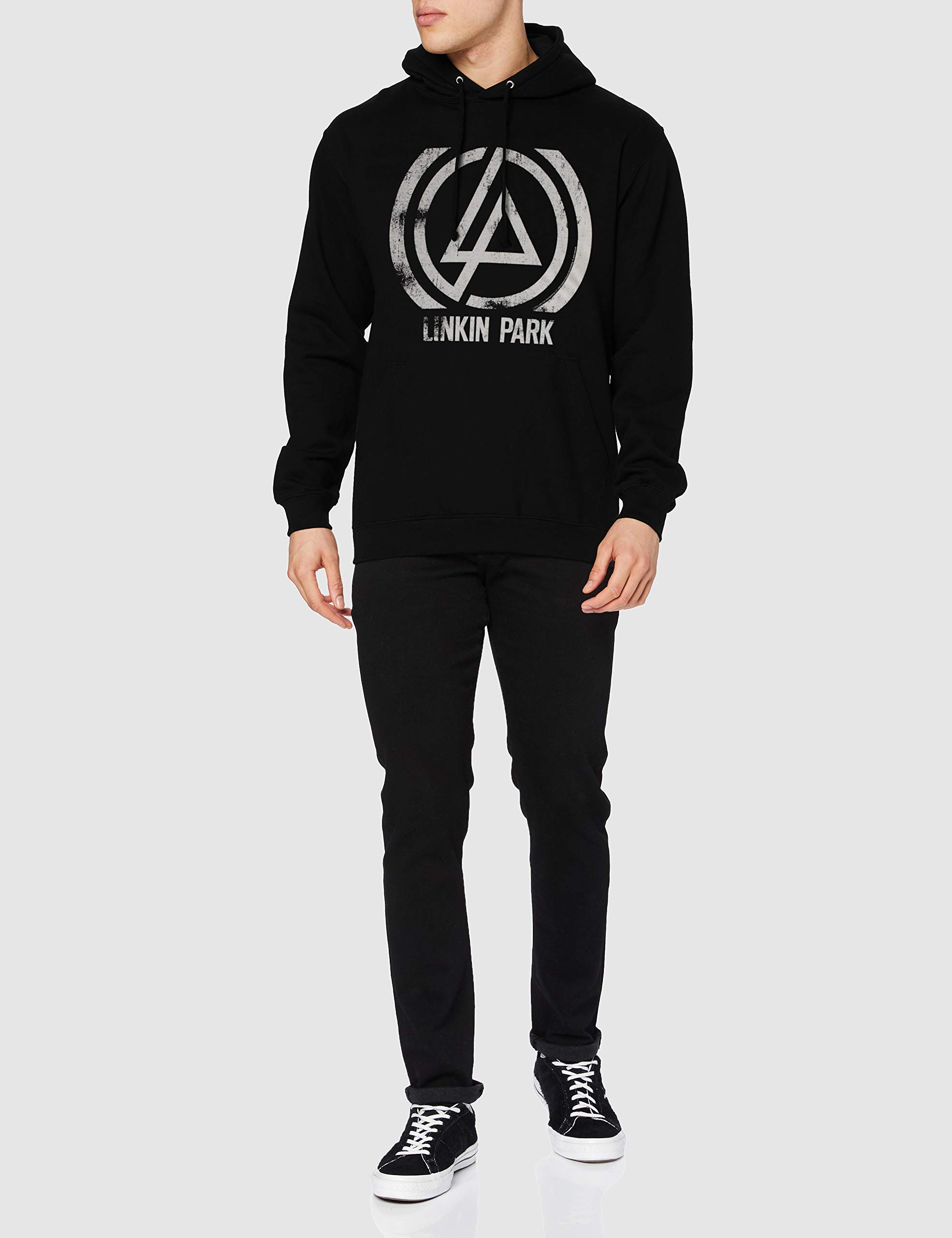 Rock Officially Licensed Products Linkin Park Sweatshirt mit Kapuze, Band konzentrisch, Herren, Schwarz, Schwarz, XL