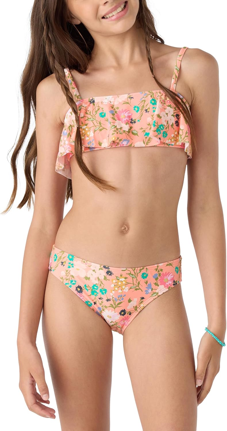 O'NEILL GIRL'S KELLY FLORAL RUFFLE BRALETTE SET