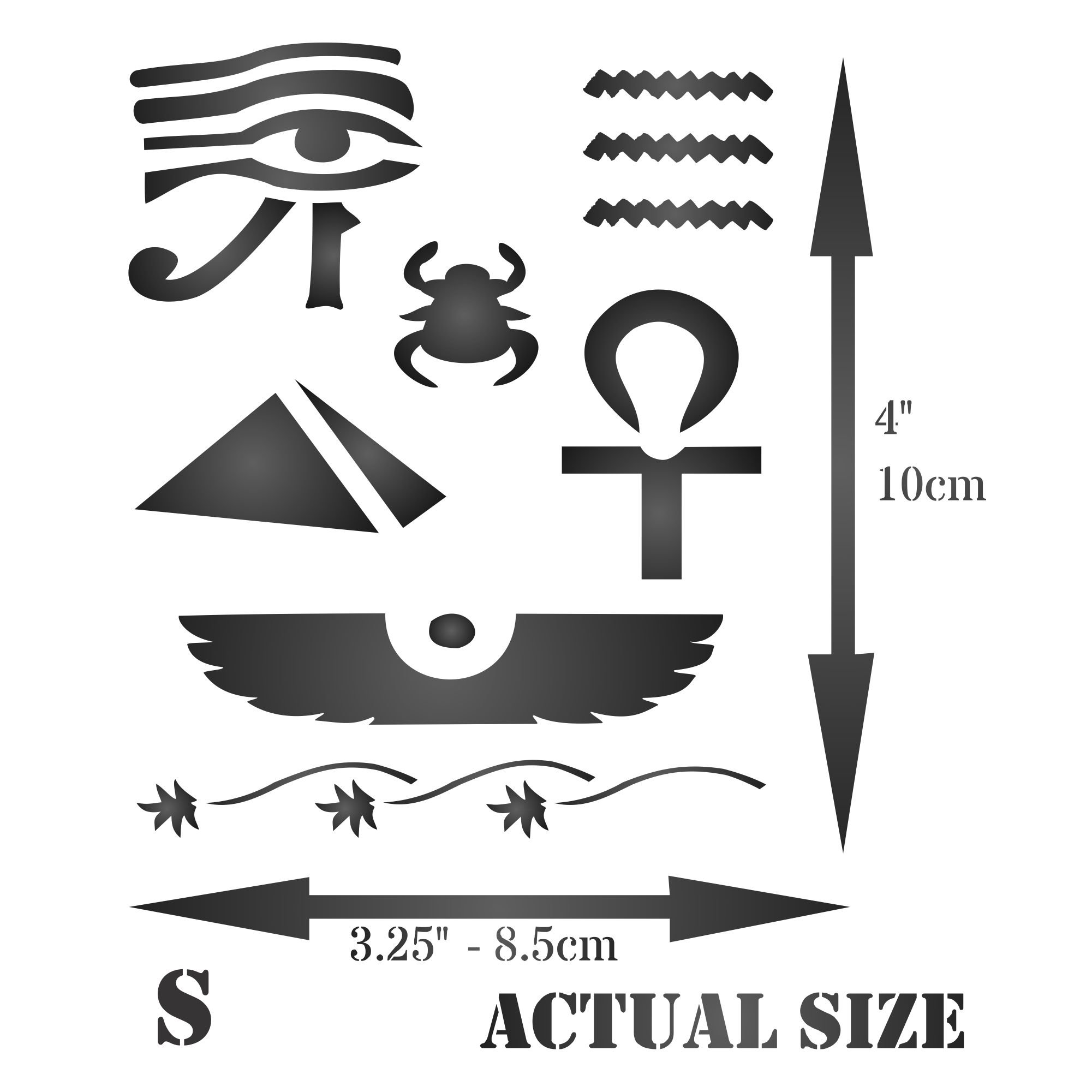 Buy Egyptian Stencil 8 x 10cm (S) Reusable Ancient Egypt