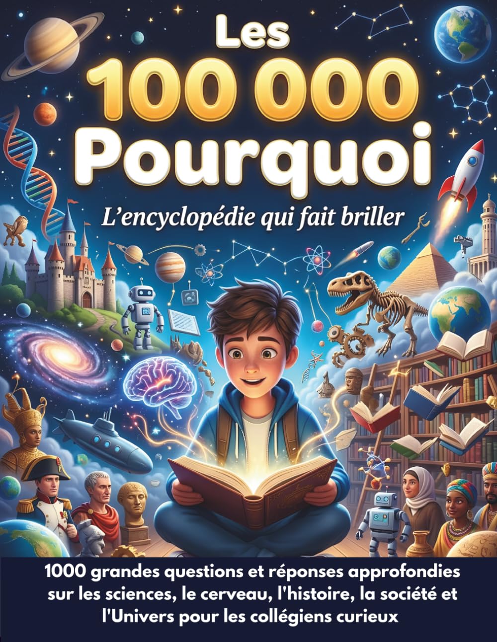 Les 100 000 Pourquoi : L'encyclopédie qui fait briller: 1000 questions et réponses approfondies sur les sciences, le cerveau, l'histoire, la société et l'Univers pour les collégiens curieux