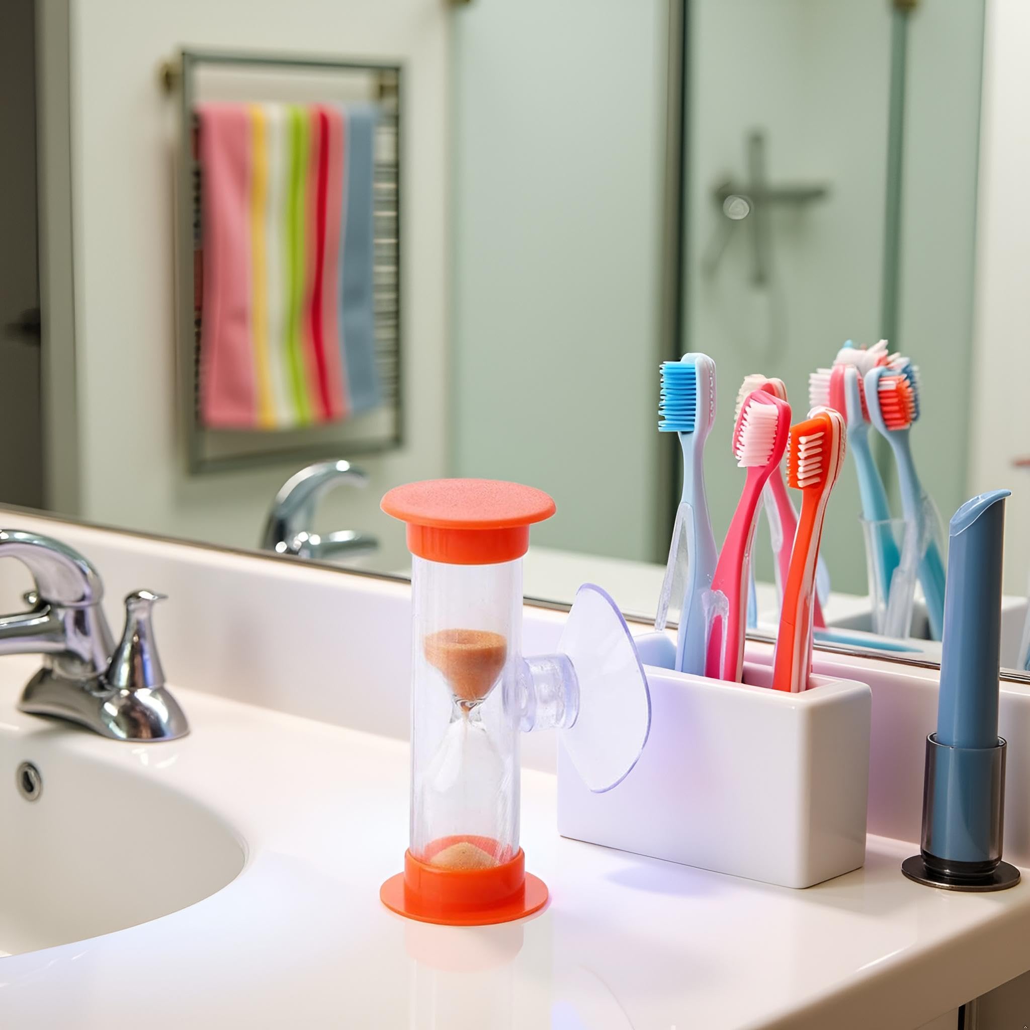 Sablier Minuterie 2 Minutes Avec Ventouse - Pour Salle De Bain Et Maison - Neuf