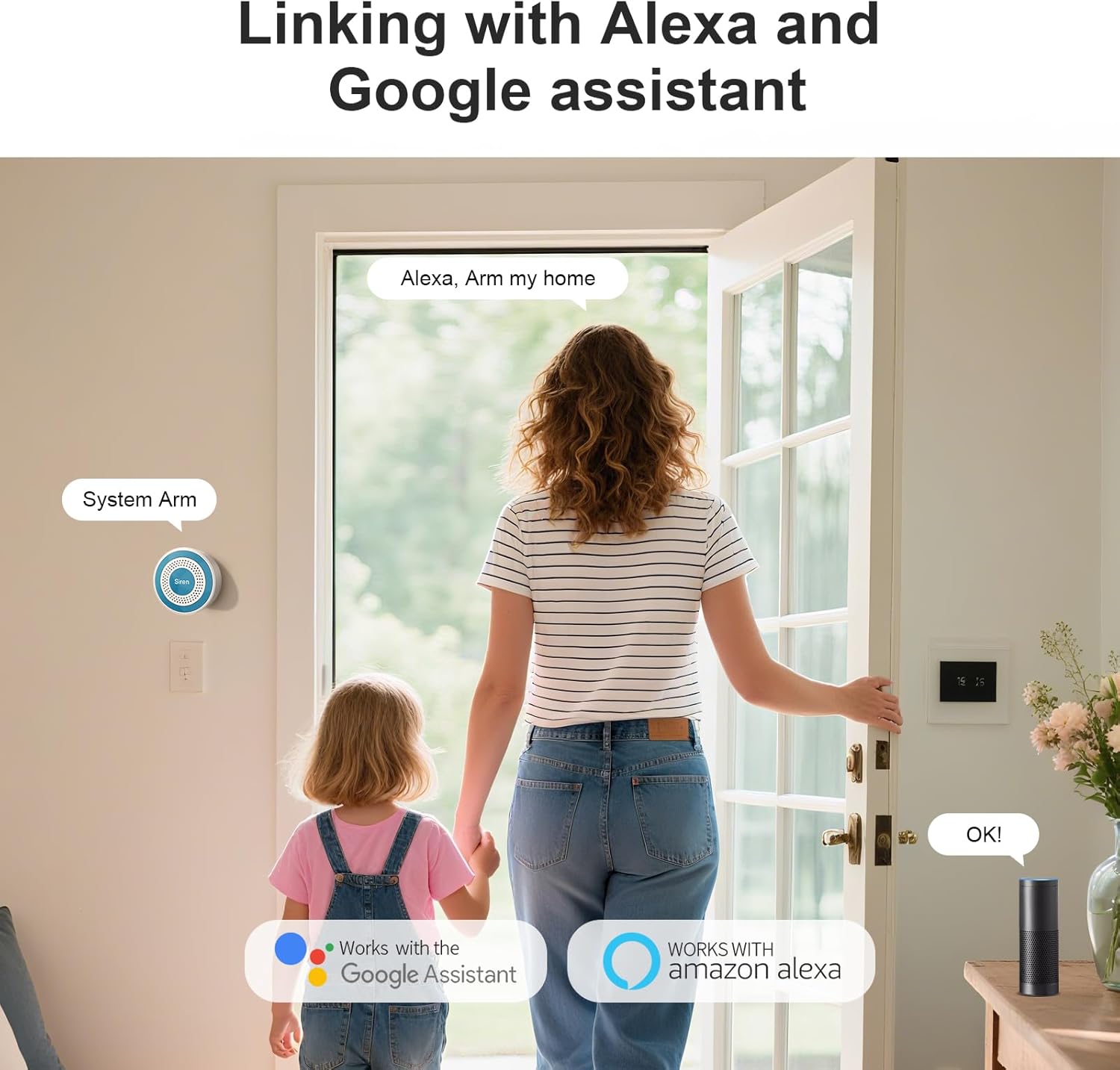 Collage of images showing the multi-purpose door/window sensor installed on various entry points like a wooden door, a glass patio door, a drawer, and a window, demonstrating its versatility.