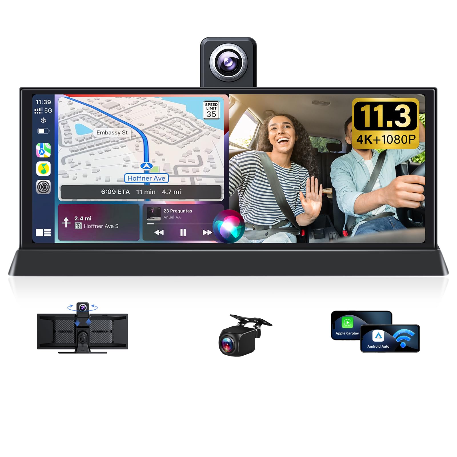 4K CarPlay ダッシュボード 11.26インチ Amazon.com: 11.26'' 4K Carplay Screen for Car Tablet Pro Max 2026