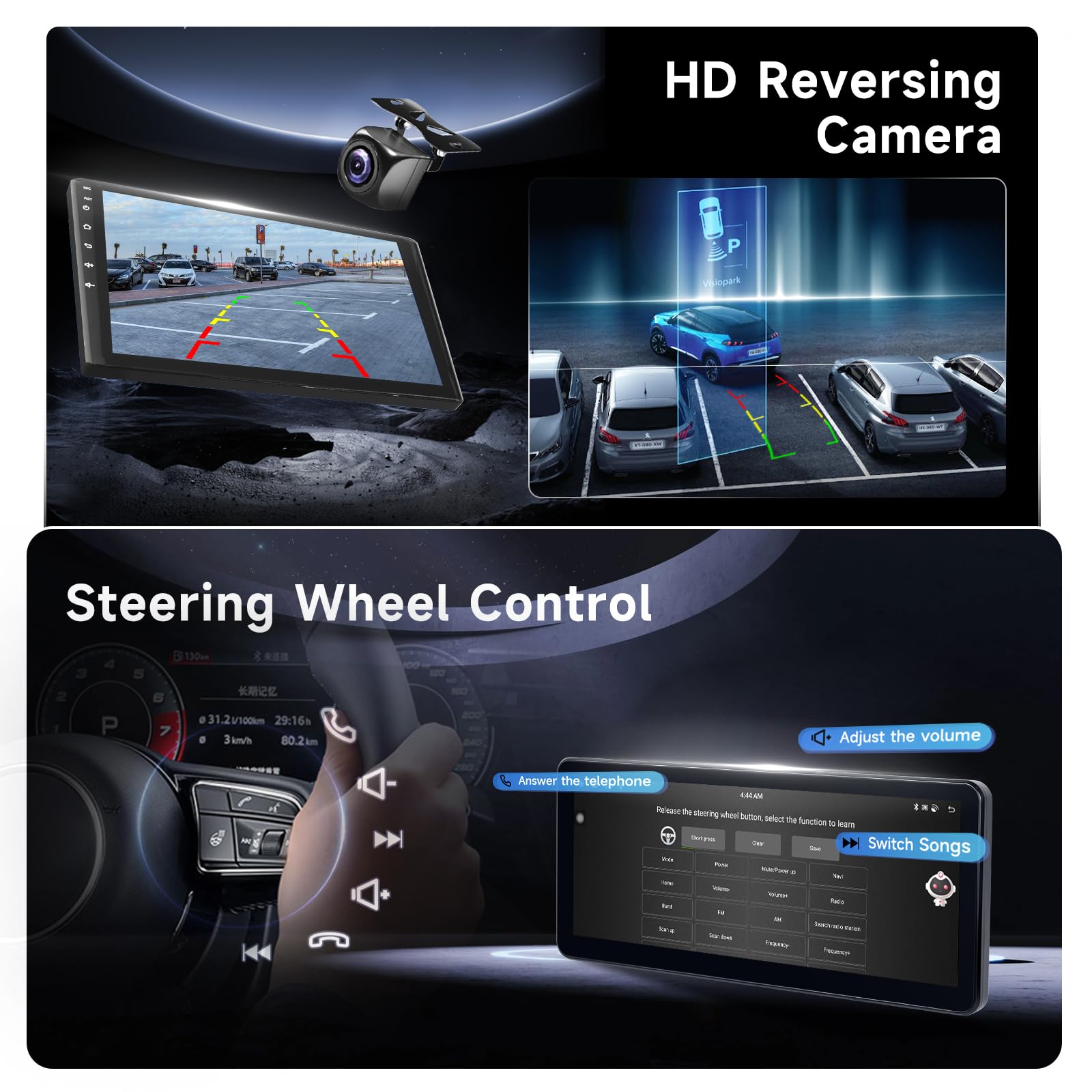 Autoradio Android 9" Pour Citroën C4 2004-2009 / C-QUATRE 2008-2011 – 2Go/64Go, CarPlay/Android Auto Sans Fil, GPS, WiFi + Caméra De Recul - 11