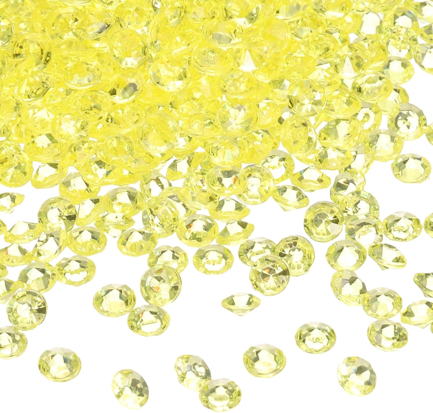 uxcell 5000Pcs Wedding Table Scatter Confetti Fake Crystals Acrylic Diamonds Rhinestones Vase Fillers Gems for Crafts,Table Centerpiece Decor, Bridal Shower Party (Light Yellow, 4.5mm)