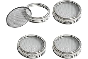 Stainless Steel Sprouting Mesh Strainer Jar Lids for Salad Seeds Bean Mason Jars