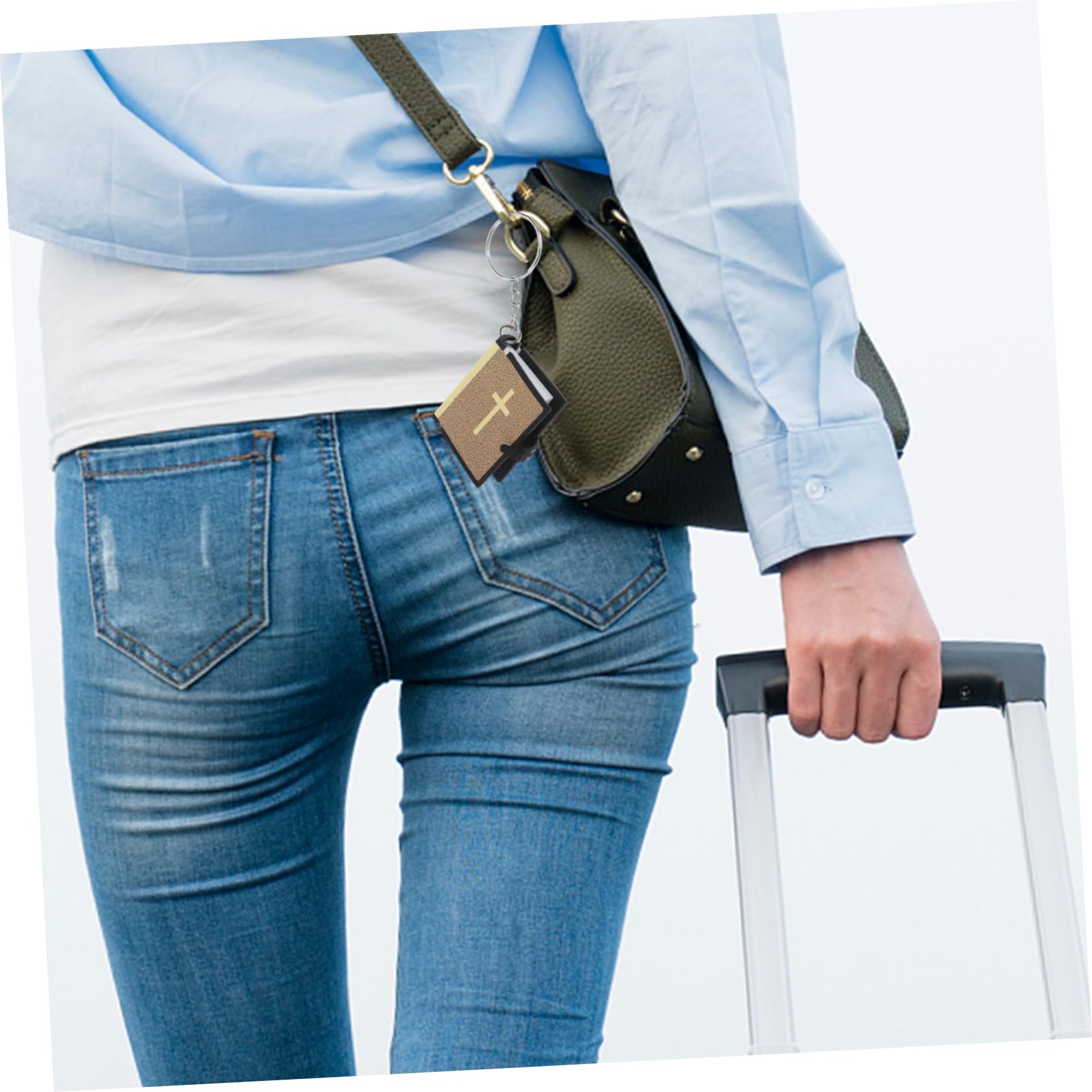 50piezas Llaveros Religiosos Colgante De Biblia Adornos Para Bautizo Decorativos Para Claves y Bolsos Diseño Atractivo y Cómodo Para Hombres y Mujeres
