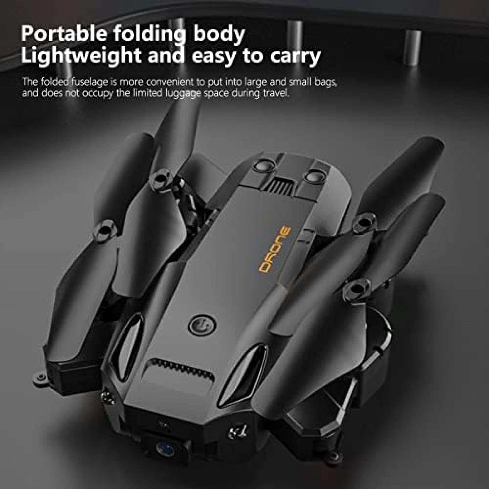 Drone Pieghevole su Tre Lati per Evitare Ostacoli con Fotocamera HD 8K per Adulti, quadricottero con 2 batterie, Ritorno Automatico a casa, seguimi, Raggio di Controllo Lungo, Passaggio del