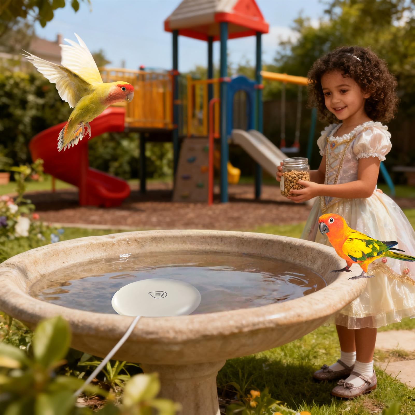 Générique Chauffe-Eau pour Bain d'oiseaux,Chauffage pour Bassin À Oiseaux,Dégivreur Intelligent pour Étang | pour Étang Fontaine Jardin Pelouse Patio Arrière-Cour Poulailler Bétail