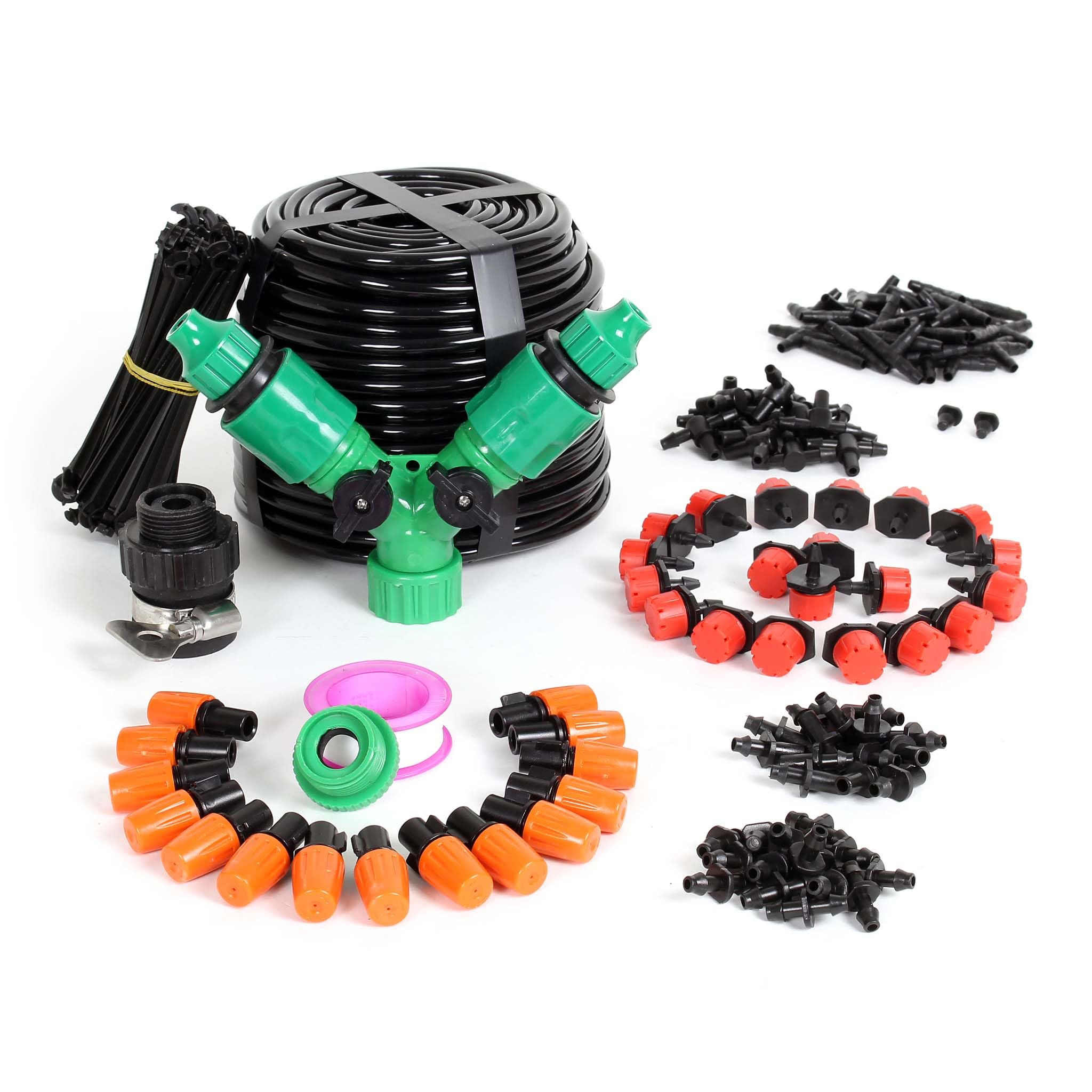 Sistema de riego automático micro 40m con manguera de riego por goteo para jardín con aspersor