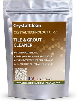 CoverTec CrystalClean CT-50 Neutral pH Cleaner and Degreaser, Concentrated Multi-Surface Formula, 2 oz pouch